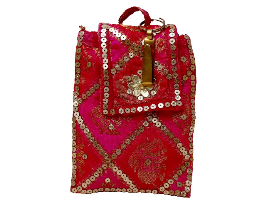 Traditional Handmade Mobile Cover with Sequins