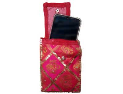 Traditional Handmade Mobile Cover with Sequins