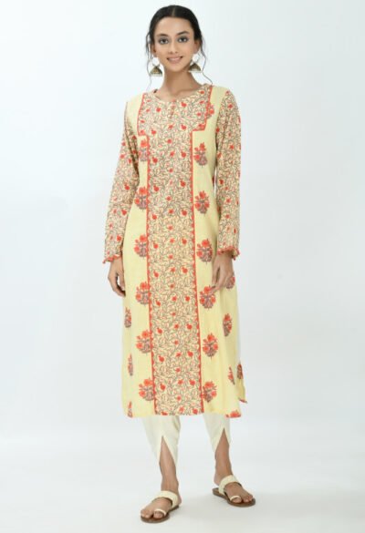 Long Ikkat Kurta for Women