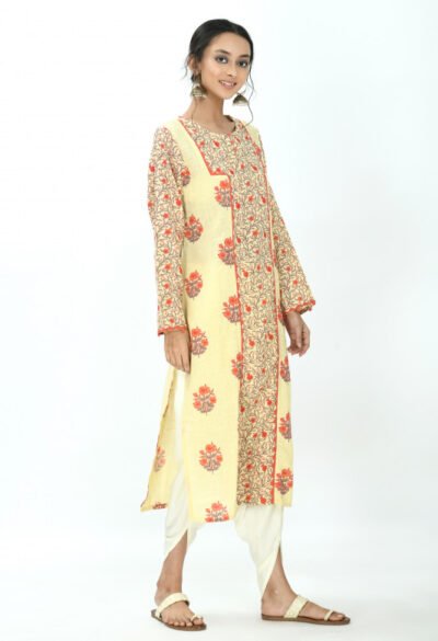 Long Ikkat Kurta for Women