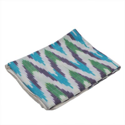 Ikkat Single Bedsheet Without Pillow Covers Zig Zag Pattern