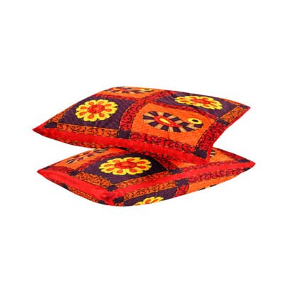 Single Square Cushion Covers Red Color