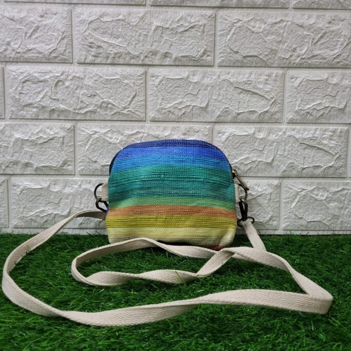 Stripped Rainbow Up-Cycled Rounded Sling