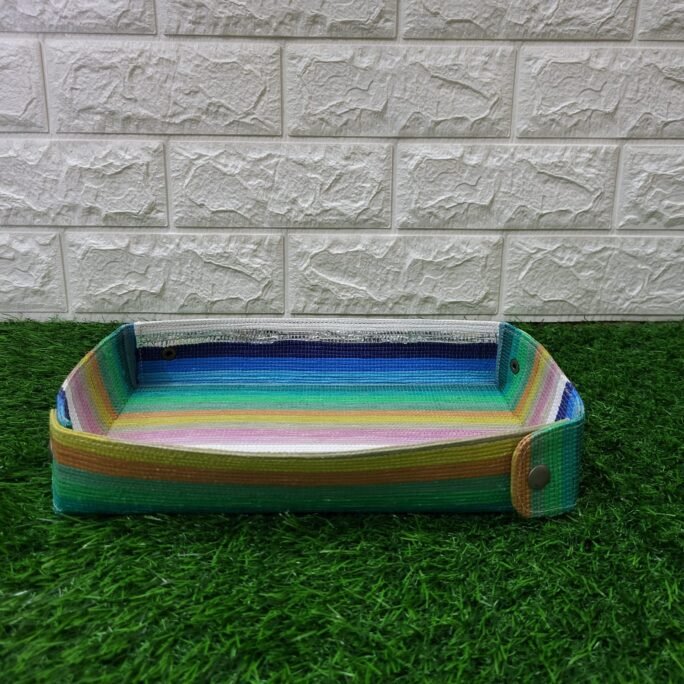 Stripped Rainbow Up-Cycled Tray